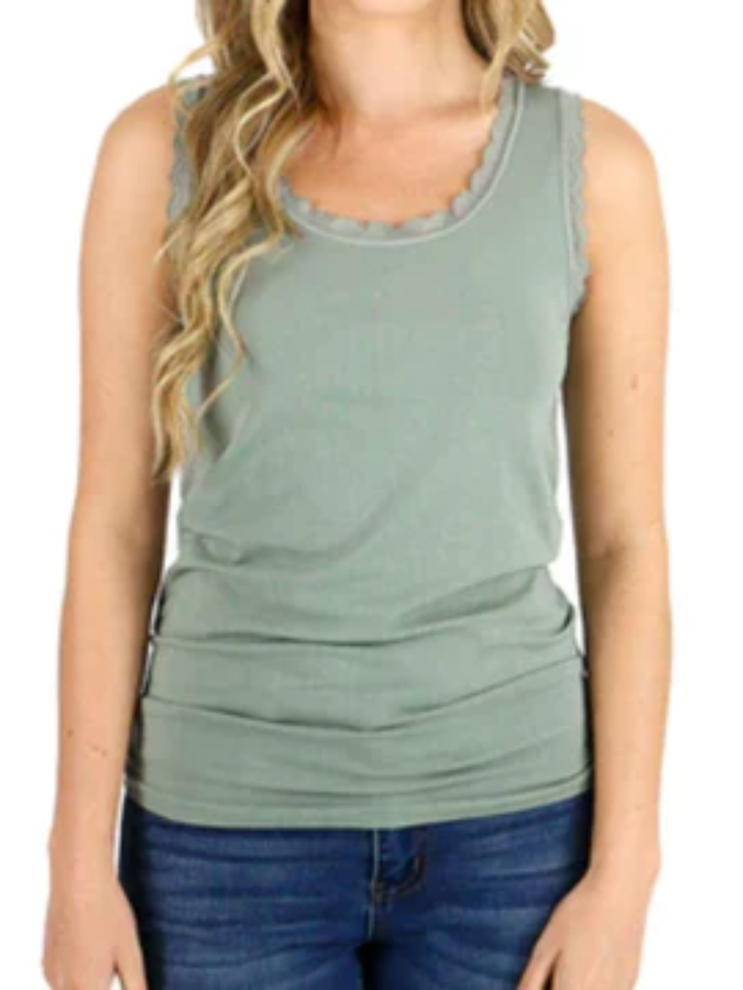 Lace Trimmed Perfect Fit Tank (one size)