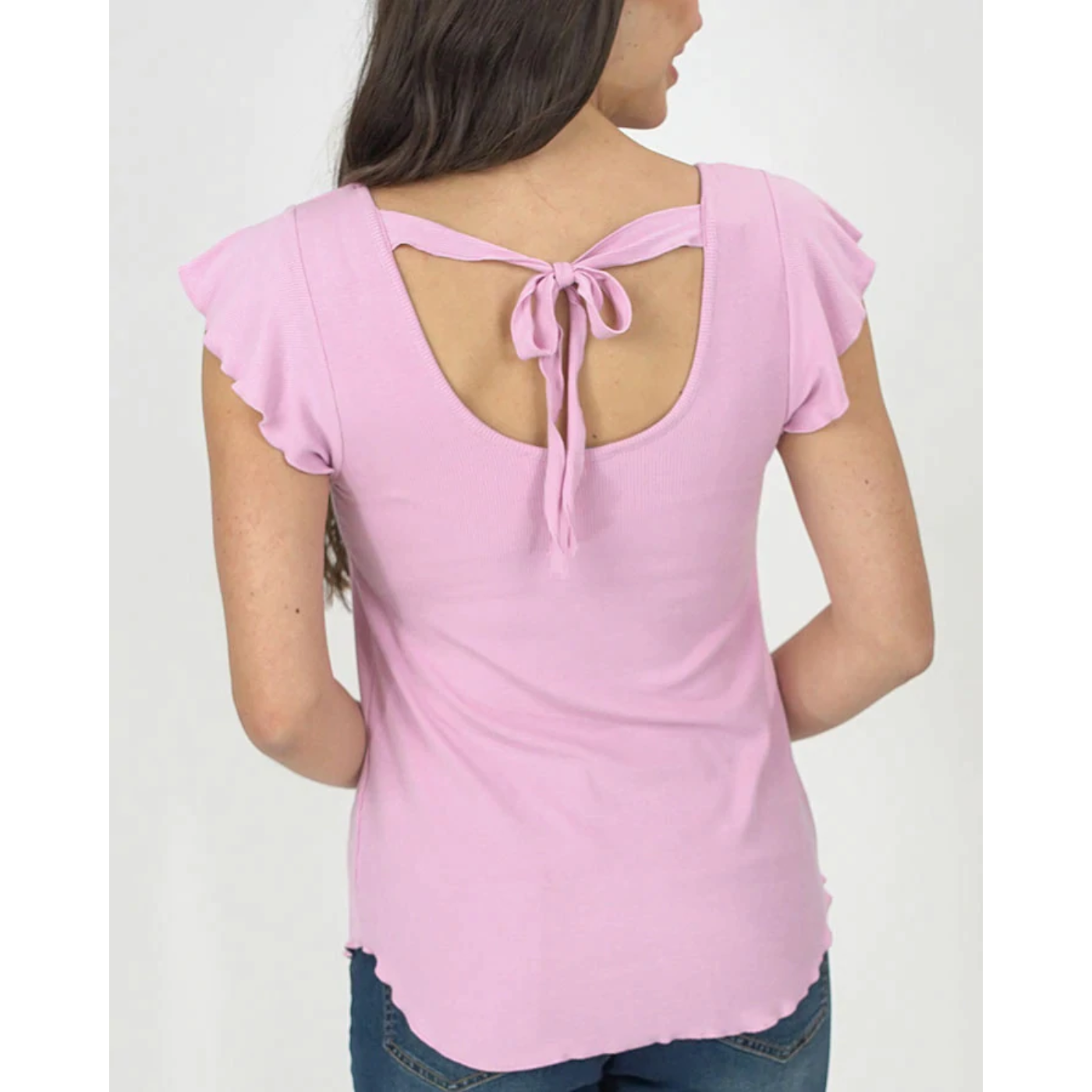 Essential Ribbed Tee with Shelf Bra | Orchid (S-XL)