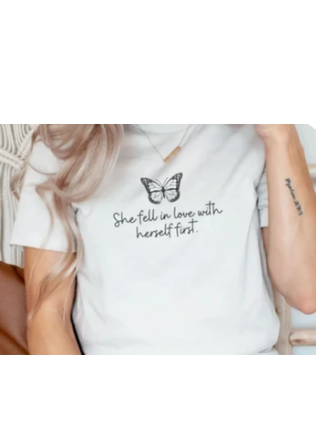 In Love With Herself Butterfly Graphic Tee (med & large)