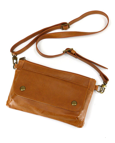 Vegan Leather Essentials Belt Bag | Cognac