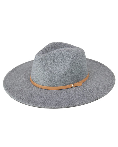 Wide Brim Felt Hat | Charcoal