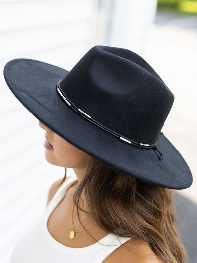Wide Brim Felt Hat | Black