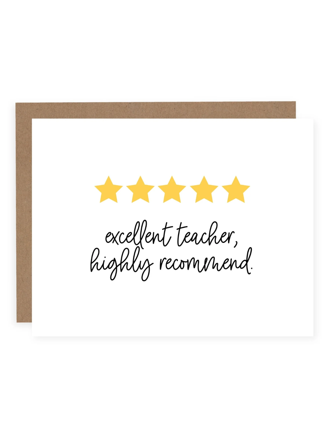 FIVE STAR TEACHER Card