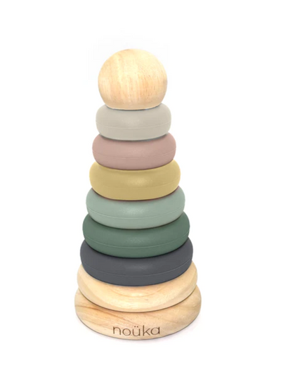 Wood and Silicone Stacker | Storm