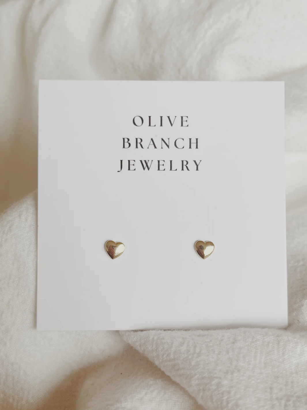 Heart Stud Earrings | Gold & Silver