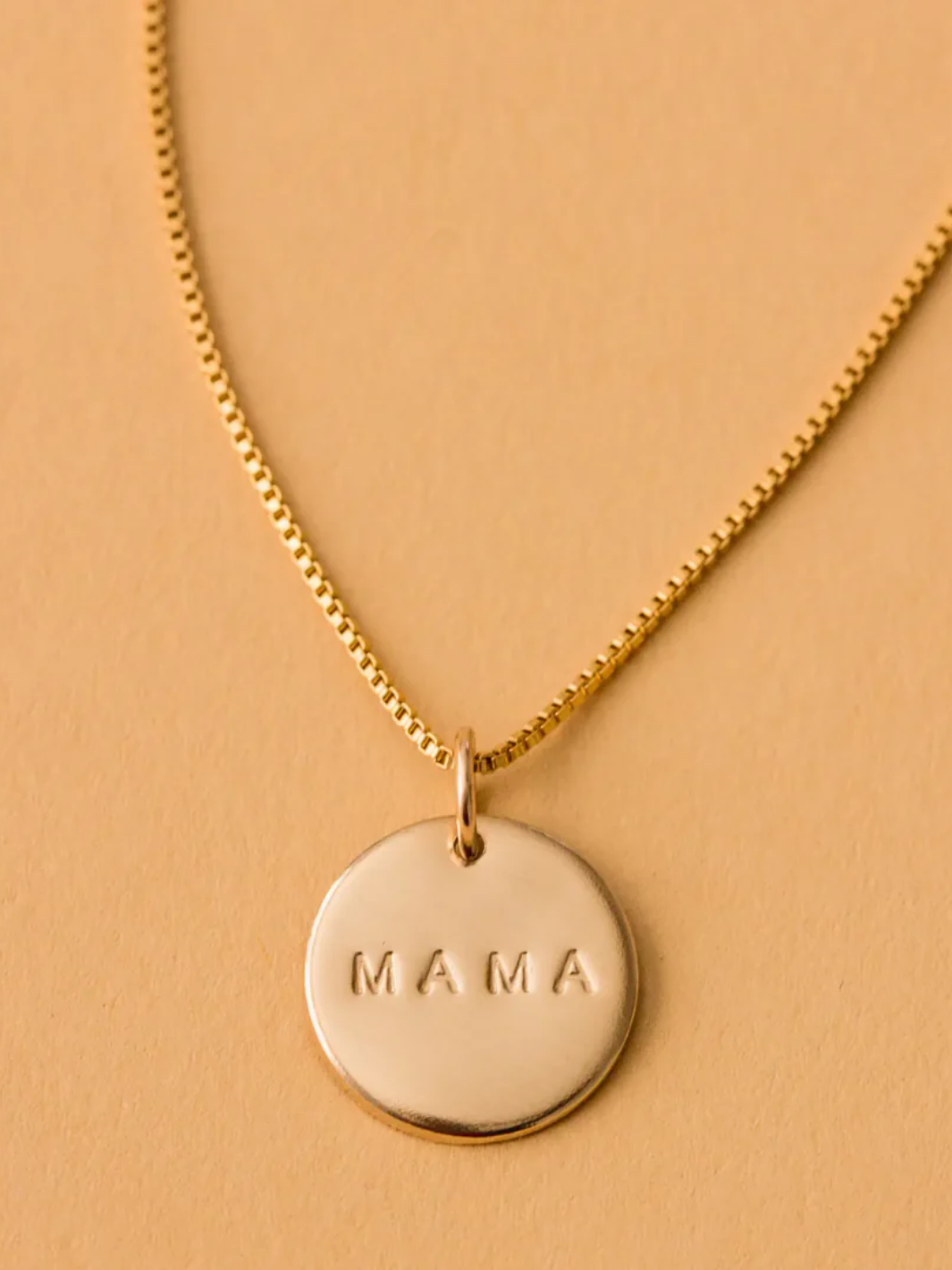 Mama 1/2" Disc Necklace