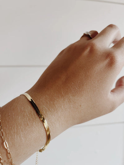 Herringbone Chain Bracelet | Gold & Silver