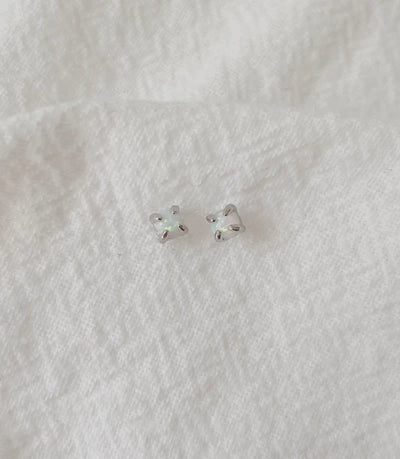 Opal Dot Studs | Small & Large (Gold & Silver)