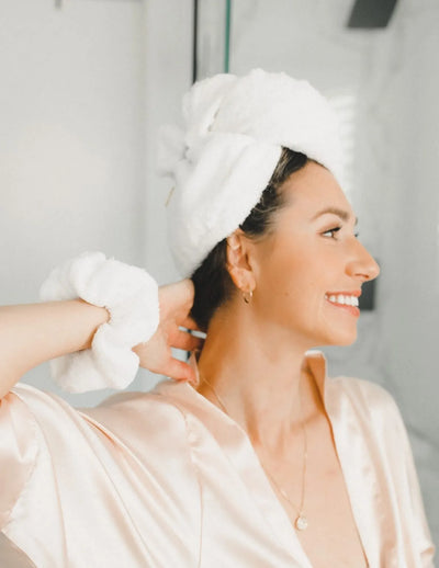 Ivory Luxe Dry Hair Towel