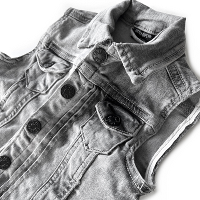 Denim Vest | Grey Wash (12-18M, 3/4, 4/5 & 5/6)