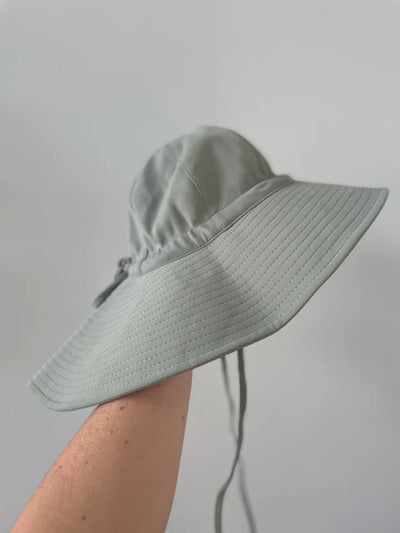 Water Bucket Hat | Grey/Green & Blush