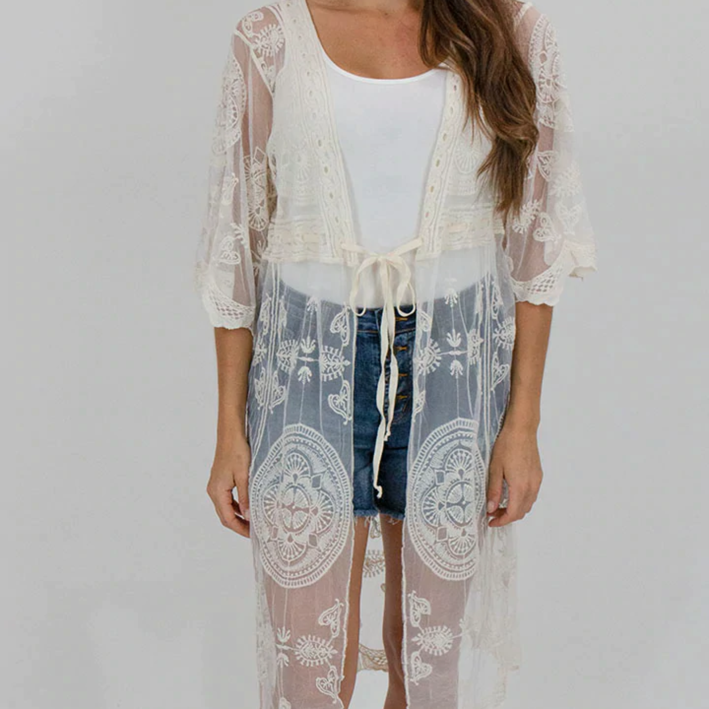 Lace Duster | Natural (XS-XL)