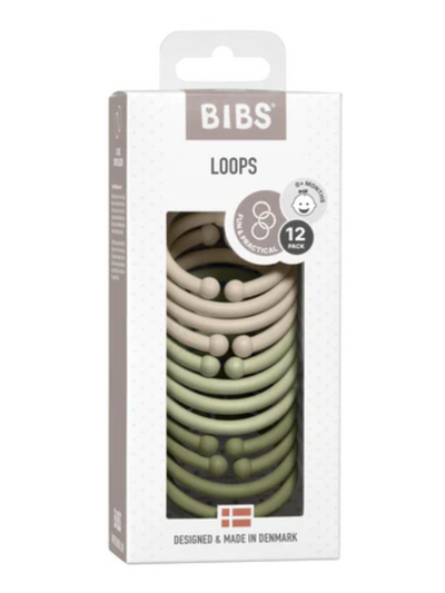 BIBS Loops 12 Pack Vanilla/Sage/Olive