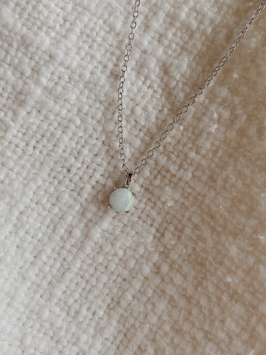 Opal Dot Necklace | Gold & Silver