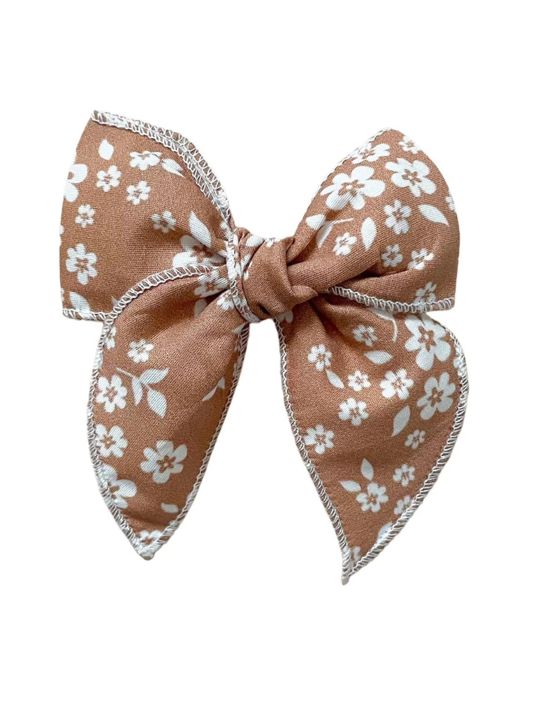 caramel floral fable bow | Headband or Alligator Clip