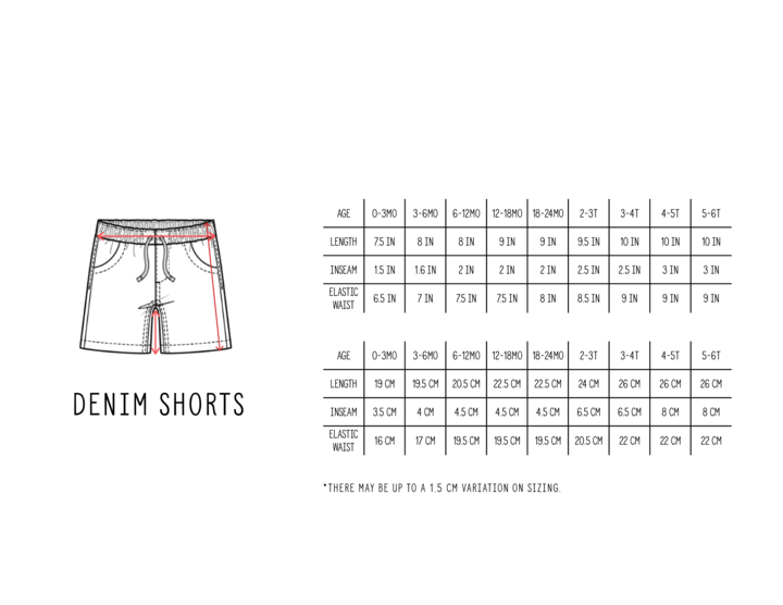 Classic Denim Shorts (0-12M, 4-5T)