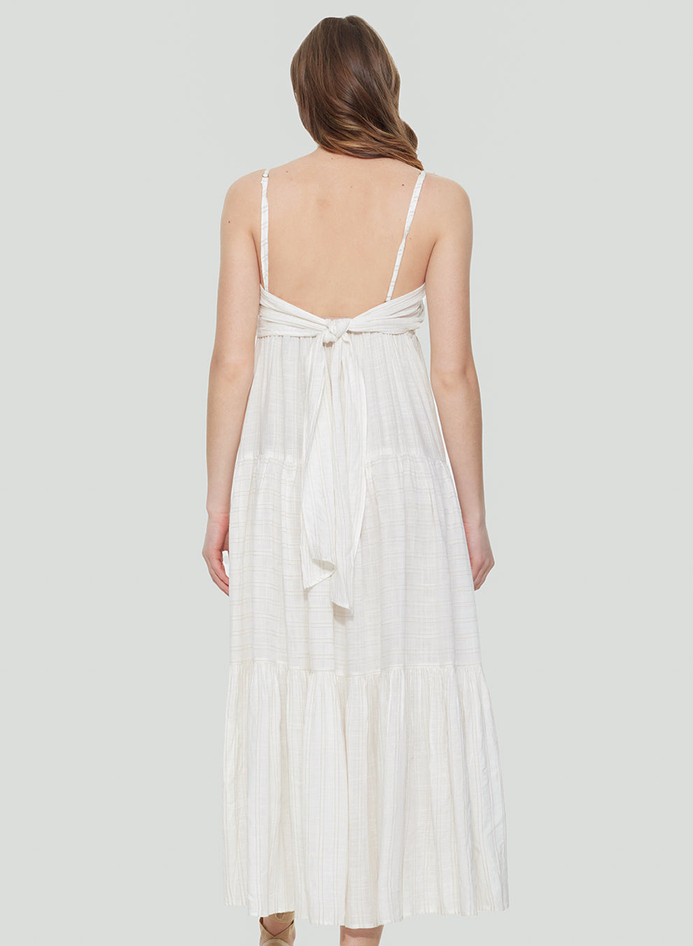 Back Tie Maxi Dress | Off White