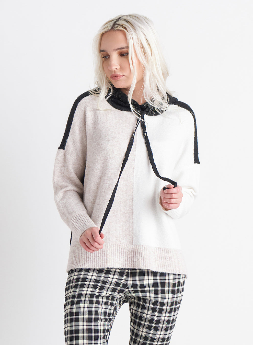 Mila Colorblock Hooded Sweater (XS-XL)
