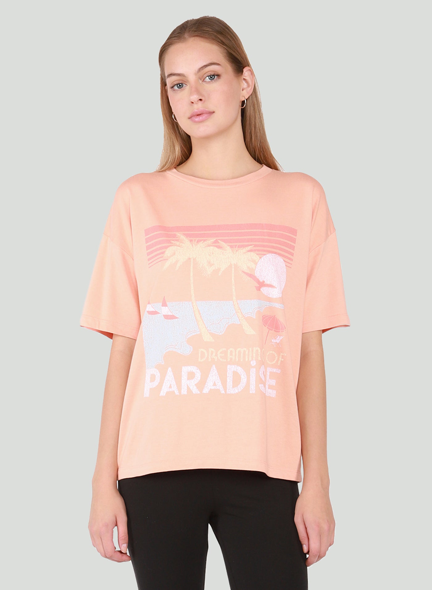 Peach Paradise Graphic Tee (S)