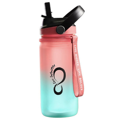 Reef (Mint/Coral) - 12 Oz Insulated Kids Bottle & Straw Lid