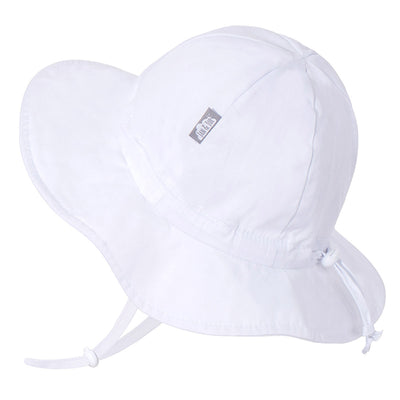 White Cotton Floppy Hat
